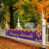 દિવાળીની શુભકામનાઓ બેનર પ્રકાશનો ઉત્સવ દીપાવલી પોલિએસ્ટર બેનરો ગ્રોમેટ્સ સાથે પાર્ટી સપ્લાય યાર્ડ સાઇન ગાર્ડન આઉટડોર ડેકોર