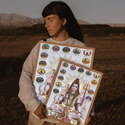 Modern Hindu God Lord Shiva Buddha Portrait Anime Poster Wall for Living Room Bar Wall Sticker Study Home Living Room Decoration