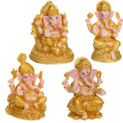 Ganesha Sitting Buddha Statue Decorative Collectible Handmade Craft Sculpture for Living Room Bedroom Home Bookshelf Office