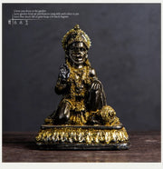 ભારતીય મૂર્તિઓની મૂર્તિઓ, વિષ્ણુ શિવ, બરફ પર્વત દેવી વાંદરાના દેવ ભારતીય મૂર્તિ રેઝિન આભૂષણો, ઘરગથ્થુ સજાવટ