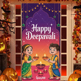Diwali Decoration Party Background  Indian Diwali Peacock Candle Party Supplies Door Decoration Festival Door Cover Backdrop