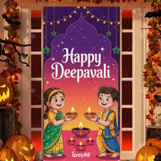 Diwali Decoration Party Background  Indian Diwali Peacock Candle Party Supplies Door Decoration Festival Door Cover Backdrop