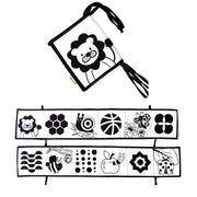 સંવેદનાત્મક કાપડ પુસ્તક બાળકોના રમકડાં 0 12 મહિના નવજાત બેડ પારણું બમ્પર કાળા અને સફેદ પ્રાણી શાંત પુસ્તકો મોન્ટેસરી બાળકોના પુસ્તક રમકડાં