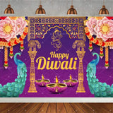 ભારતીય પરંપરાગત હેપ્પી દિવાળી બેકડ્રોપ્સ ફેસ્ટિવલ ઓફ લાઇટ્સ પાર્ટી મ્યુરલ હિન્દુ મીણબત્તી બેકગ્રાઉન્ડ પ્રોપ રૂમ ડેકોર કસ્ટમ સપ્લાય