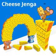 Creative Interactive Children Toys Crazy Mouse Stacked Cheese Tower Board Game Family Party Game Arches Stack Toys for Boys Girl