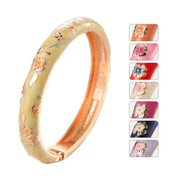 Enamel Bracelet For Women Cloisonne Bangles On Hand Floral Women's Hand Bracelets African Jewelry Dubai India Mother's Day Gifts