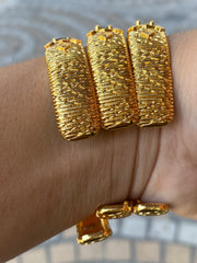 Women's And Girls Brass Nickel 22k Gold Plated Jadau Indian Pakistani Stylish Fancy Bangle Cuff Bracelet