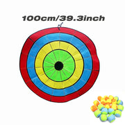 Dartboard Game Set Round Cloth Dart Board Outdoor Hrowing Sticky Ball Target Toy With 20 Balls for Parent-child Interaction Game