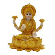Thailand Hindu Goddess on Lotus Statue Lifelike 4inch Tall Decorative Handmade Craft Carving Figurine for Indoor Elegant