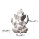 Vilead Sandstone Indian Ganesha Elephant God Statue Religious Hindu Fengshui Buddha Sculpture Shop Office Home Decoration Crafts