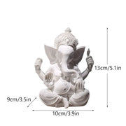 Vilead Sandstone Indian Ganesha Elephant God Statue Religious Hindu Fengshui Buddha Sculpture Shop Office Home Decoration Crafts