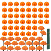 10-100PCS Marigold Garland for Diwali Wedding Decoration Artificial Marigold Flowers for Fiesta Day of The Dead Mexican Party