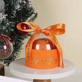 2023 Happy New Year Christmas Festival Hot Gold Semicircle Transparent Hug Bucket Gift Box Empty Candy Chocolate Packaging Box