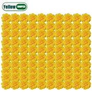 10-100PCS Artificial Marigold and Carnation Flowers for Halloween Day of The Dead Diwali Crafts and Festival Decorations