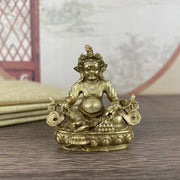 Tibetan Patron Saint Figurines Home Decoration Crafts Antique Four-armed Avalokitesvara Bidhisattva Statue Desk Ornaments