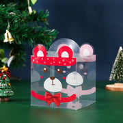 2023 Happy New Year Christmas Festival Hot Gold Semicircle Transparent Hug Bucket Gift Box Empty Candy Chocolate Packaging Box