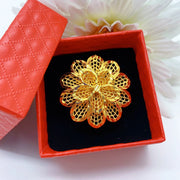 XUHUANG Dubai Gold Color Rings For Women Wedding Africa Bride Indian Fashion Hawaiian Jewelry Party Gifts New Style