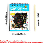 4 Colors Available 10-Page Scratching Painting Book Children Early Education Art Kit Toys Complimentary Painted Bamboo Skewers