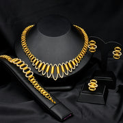 ANIID Fashion African Gold Plated Jewelry Sets For Women Gifts Ethiopian Indian Dubai Bridal Necklace And Earrings Set Wedding