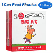 12 Books/Set I Can Read Phonics My Very First Picture Book for Children Kids English Story Picture Books Baby Learning English