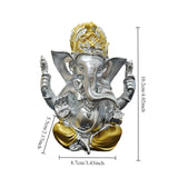 Hot Selling Southeast Asian Indian Religious Deity Gold Painted Lotus Elephant Trunk God Resin Craft Decoration Ornament