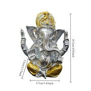 Hot Selling Southeast Asian Indian Religious Deity Gold Painted Lotus Elephant Trunk God Resin Craft Decoration Ornament