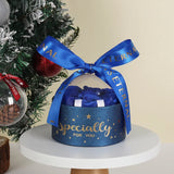 2023 Happy New Year Christmas Festival Hot Gold Semicircle Transparent Hug Bucket Gift Box Empty Candy Chocolate Packaging Box