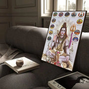 Modern Hindu God Lord Shiva Buddha Portrait Anime Poster Wall for Living Room Bar Wall Sticker Study Home Living Room Decoration