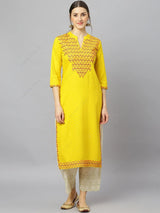 કુર્તા મહિલા ભારતીય રેયોન કુર્તી ટ્યુનિક ગોલ્ડ પ્રિન્ટ એથનિક ટોપ સ્પ્રિંગ સમર પાતળો લાંબો બ્લાઉઝ