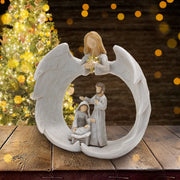 Creative Jesus Decoration Angel Religious Decoration Resin Crafts Home Living Room Outdoor Office Desktop Decoration Gift