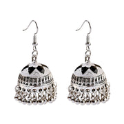 Ethnic Retro Geometric Turkish Jhumka Earrings For Women Indian Jewelry Flower Gold Color Bell Tassel Dangling Earrings