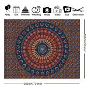 1 Purple Pink Mandala Tapestry Wall Hanging Psychedelic Aesthetic Indian Hippie Wall Decor Bohemian Wall Art Bohemian Home Decor