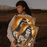 Modern Hindu God Lord Shiva Buddha Portrait Anime Poster Wall for Living Room Bar Wall Sticker Study Home Living Room Decoration