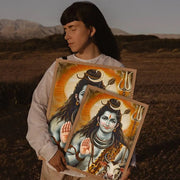 Modern Hindu God Lord Shiva Buddha Portrait Anime Poster Wall for Living Room Bar Wall Sticker Study Home Living Room Decoration