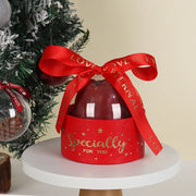 2023 Happy New Year Christmas Festival Hot Gold Semicircle Transparent Hug Bucket Gift Box Empty Candy Chocolate Packaging Box