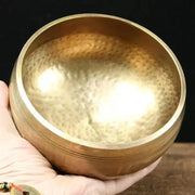 Authentic Handmade Tibet Singing Bowl Nepal Brass Meditation Sound Bowl for Yoga Chakra Healing Relaxation with Leather Striker