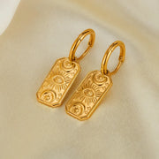 મહિલાઓ માટે UHBINYCA ડેવિલ્સ આઈ પેન્ડન્ટ ઇયરિંગ્સ, સ્ટેનલેસ સ્ટીલ ગોલ્ડ પ્લેટેડ એન્ટી રસ્ટ જ્વેલરી