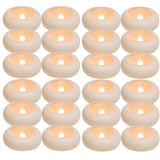 12/24 Pack Waterproof Flameless Floating Tealights Candle Electric Flickering LED Candles For Wedding Party Pool&SPA Home Decor