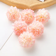 100PCS Artificial Hydrangea Flowers Wholesale Wedding Home Party Room Decoration Christmas Candy Box Fake Silk Scrapbook Plants