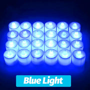 1/48PCS Flameless Led Candle Christmas Wedding Party Decoration Table Lamp Heart-shape Electronic Battery-Power Tealight Candles