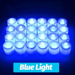 1/48PCS Flameless Led Candle Christmas Wedding Party Decoration Table Lamp Heart-shape Electronic Battery-Power Tealight Candles