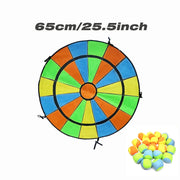 Dartboard Game Set Round Cloth Dart Board Outdoor Hrowing Sticky Ball Target Toy With 20 Balls for Parent-child Interaction Game