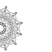 બેડરૂમ લિવિંગરૂમ મ્યુરલ પોસ્ટર HD277 માટે હાફ મંડલા બેડસાઇડ વોલ ડેકલ યોગા ભારતીય બૌદ્ધ ધર્મ વોલ સ્ટીકર આર્ટ રિમુવેબલ