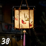 ચંદ્ર ઉત્સવ રેબિટ લાઇટ મધ્ય પાનખર ઉત્સવ ફાનસ બનાવવાનું DIY મટીરીયલ રેટ્રો પોર્ટેબલ પેલેસ ફાનસ ફૂલ કાગળ ફાનસ