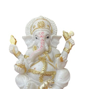 Ganesh Figurines Indian Buddha Sculpture Artwork Table Centerpiece Decor Hindu Elephant God Resin Statue for Car Office Garden