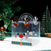 2023 Happy New Year Christmas Festival Hot Gold Semicircle Transparent Hug Bucket Gift Box Empty Candy Chocolate Packaging Box