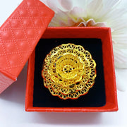 XUHUANG Dubai Gold Color Rings For Women Wedding Africa Bride Indian Fashion Hawaiian Jewelry Party Gifts New Style