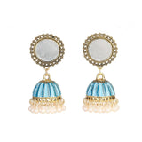 Ethnic Retro Geometric Turkish Jhumka Earrings For Women Indian Jewelry Flower Gold Color Bell Tassel Dangling Earrings