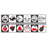 સંવેદનાત્મક કાપડ પુસ્તક બાળકોના રમકડાં 0 12 મહિના નવજાત બેડ પારણું બમ્પર કાળા અને સફેદ પ્રાણી શાંત પુસ્તકો મોન્ટેસરી બાળકોના પુસ્તક રમકડાં