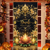 Diwali Decoration Party Background  Indian Diwali Peacock Candle Party Supplies Door Decoration Festival Door Cover Backdrop